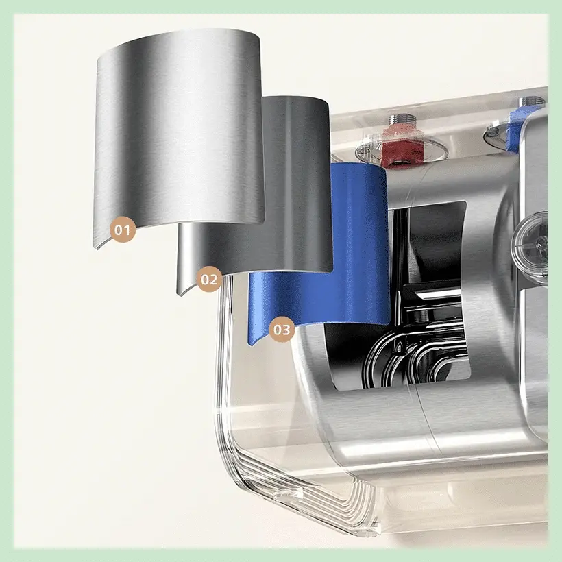 enamel coated tank inside horizontal electric water heater