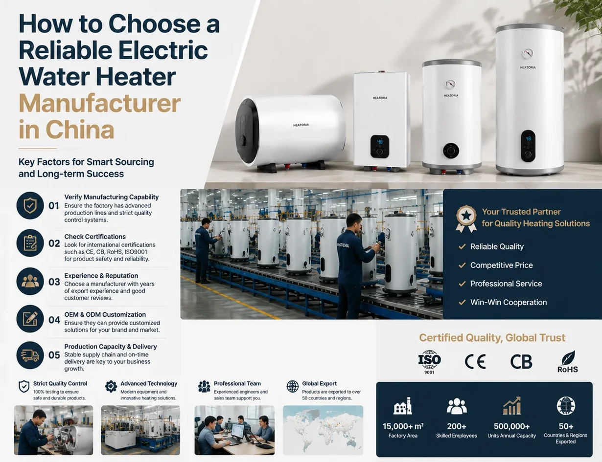 Electric water heater OEM manufacturers for factory evaluation and bulk supply in China