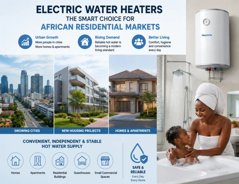 Electric water heater for residential hot water supply in Africa
